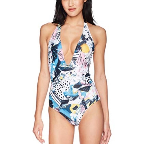 Volcom Other - Volcom Collage Dropout Plunging One Piece XL